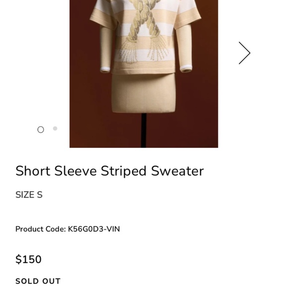 St. John Collection short sleeve striped sweater. Sz L - Picture 16 of 16